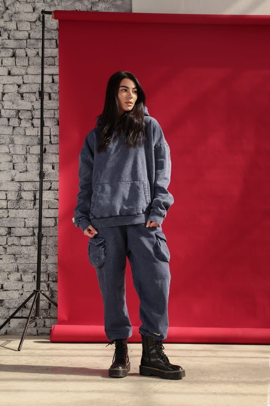 The denim hoodie - Adults