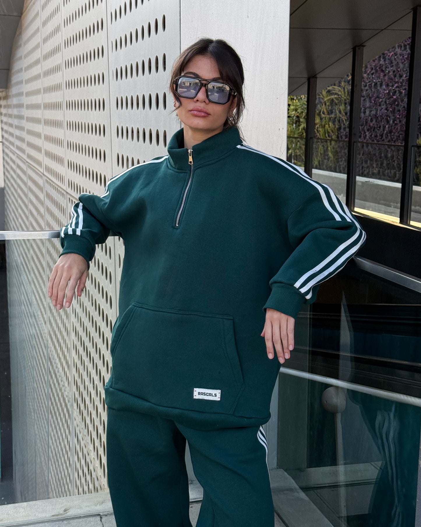 The dark green retro rush set - adults