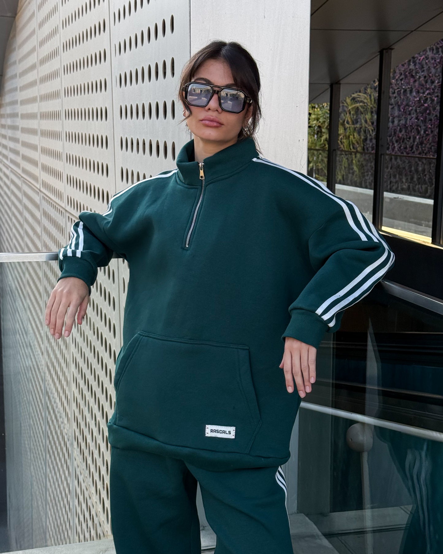 The dark green retro rush set - adults