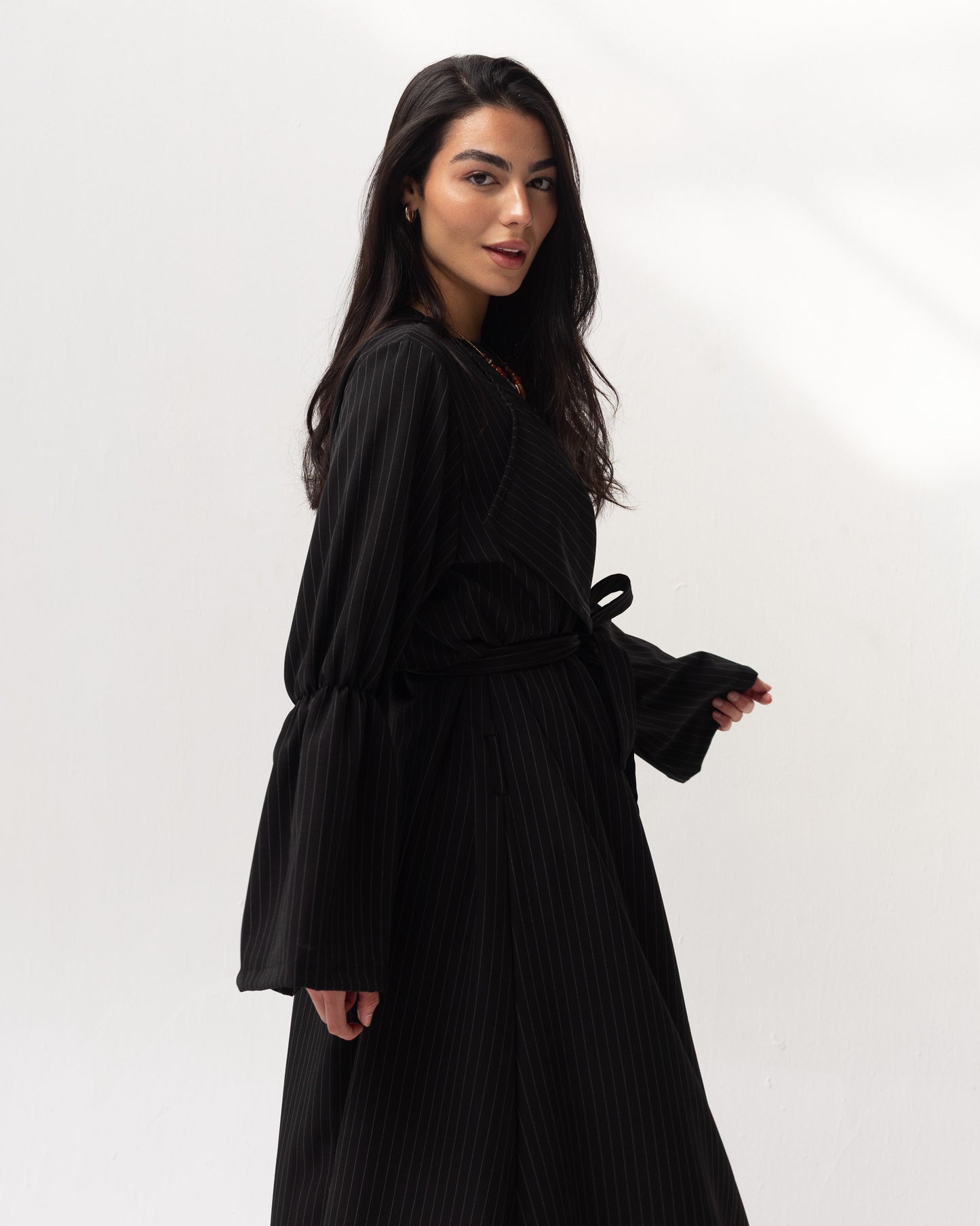 Striped Trench Kaftan