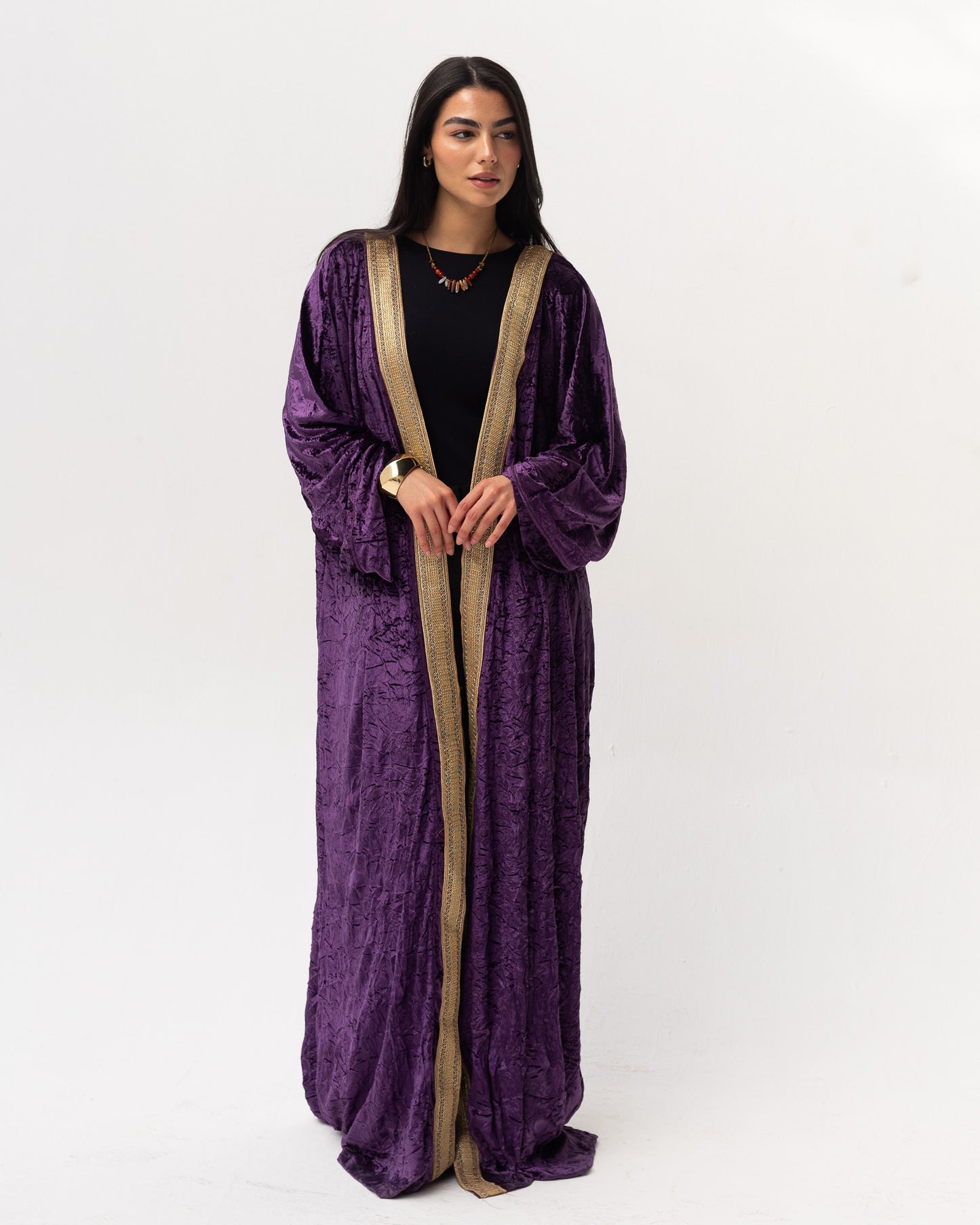 Indigo Velvet Kaftan - Adult
