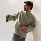 Textured Wave Top – Sage Khaki | Unisex