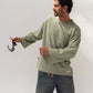 Textured Wave Top – Sage Khaki | Unisex