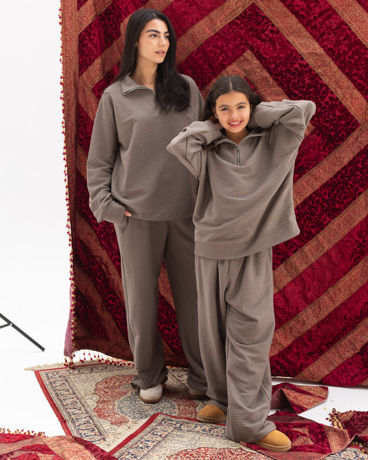 Striped Cashmere Unisex Set - Adult