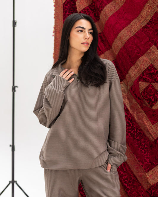 Striped Cashmere Unisex Set - Adult