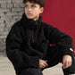 The black Teddy hug jacket- youth